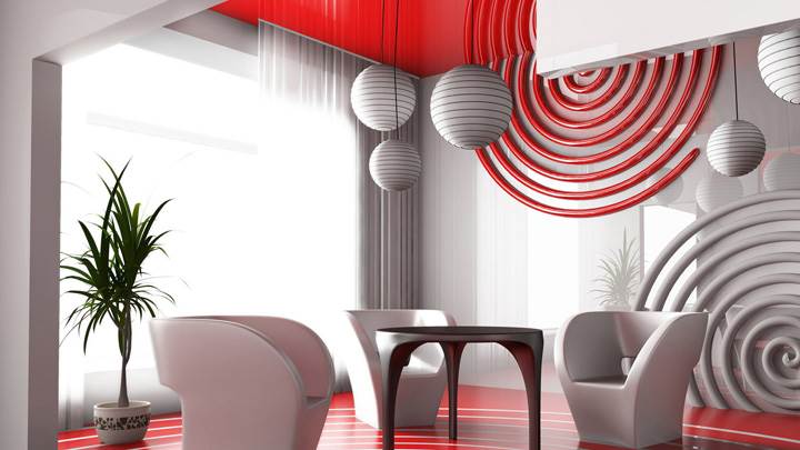 Beautiful Red And Silver Interior